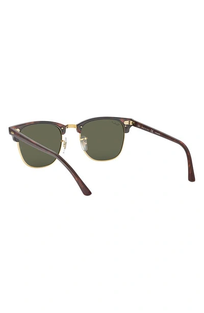 Shop Ray Ban Clubmaster 55mm Polarized Sunglasses In Red Havana