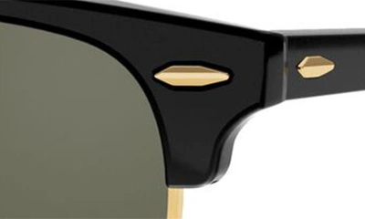 Ray Ban Clubmaster 55mm Polarized Square Sunglasses In Black