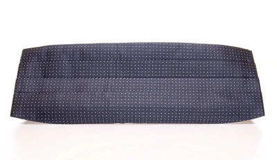 Dolce & Gabbana Blue Waist Smoking Tuxedo Cummerbund Belt In Blue