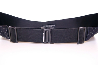 Dolce & Gabbana Blue Waist Smoking Tuxedo Cummerbund Belt In Blue
