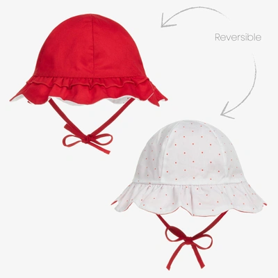 Shop Mayoral Baby Girls Red Reversible Sun Hat