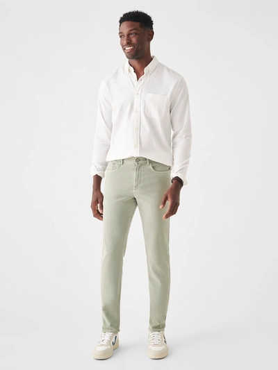 Shop Faherty Stretch Terry 5-pocket Pants (34" Inseam) In Faded Olive