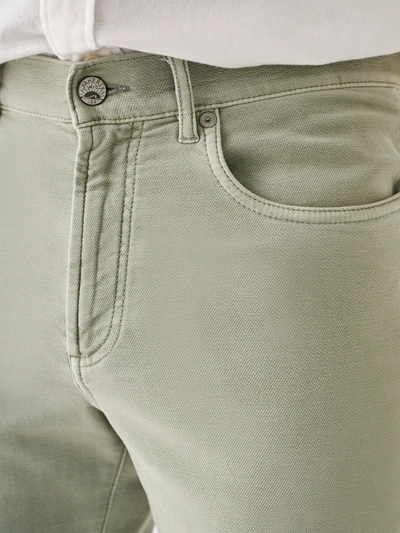 Shop Faherty Stretch Terry 5-pocket Pants (34" Inseam) In Faded Olive