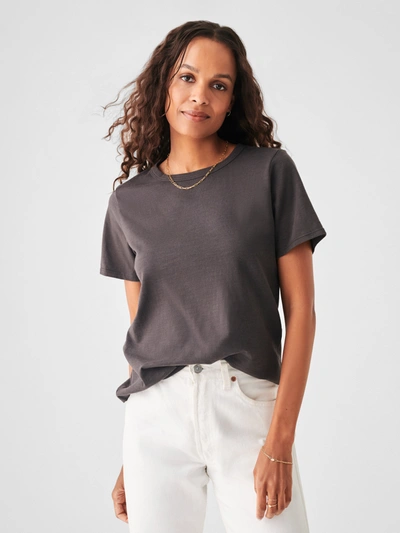 Faherty Sunwashed Crew T-shirt In Washed Black