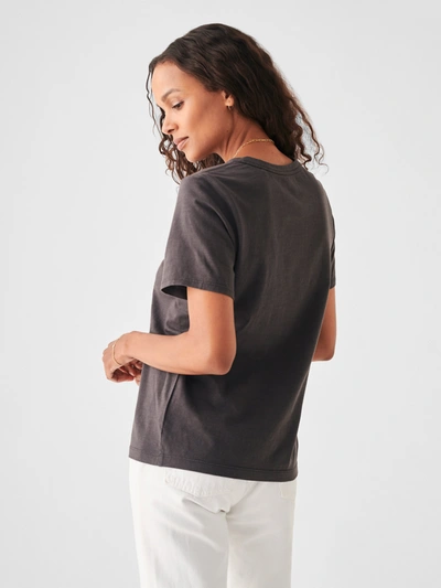 Faherty Sunwashed Crew T-shirt In Washed Black