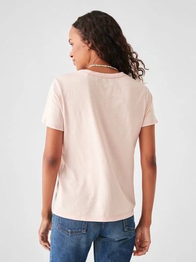 Shop Faherty Sunwashed Crew T-shirt In Peach Whip