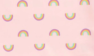 Shop Harper Canyon Kids' Long Sleeve Rashguard 2-piece Set In Pink English Rainbow Ditsy