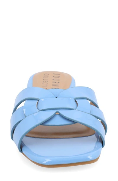 Journee Collection Journee Womens Arrina Wide Width Flat Sandals In Blue
