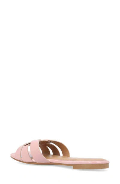 Journee Collection Journee Womens Arrina Wide Width Flat Sandals In Blush