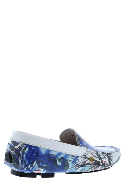 Shop Robert Graham Tattoo Leather Loafer In White