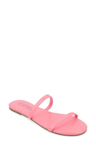 Journee Collection Adyrae Tru Comfort Slide Sandal In Pink