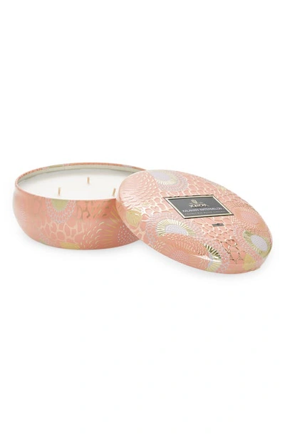 Voluspa Kalahari Watermelon Three-wick Tin Candle In Watermelon