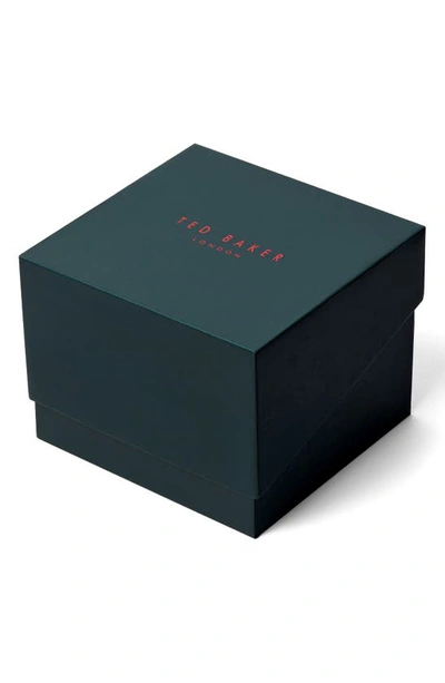 Shop Ted Baker Caine Leather Strap Watch & Bracelet Set, 42mm In Black/ Black/ Brown