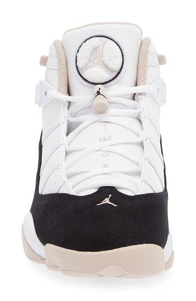 Shop Nike Jordan 6 Rings Sneaker In White/ Black/ Fossil Stone