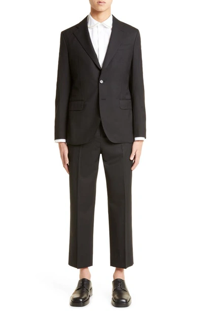 Shop Simone Rocha Classic Tailoring Blazer With Daisy Detail In Black / Pearl