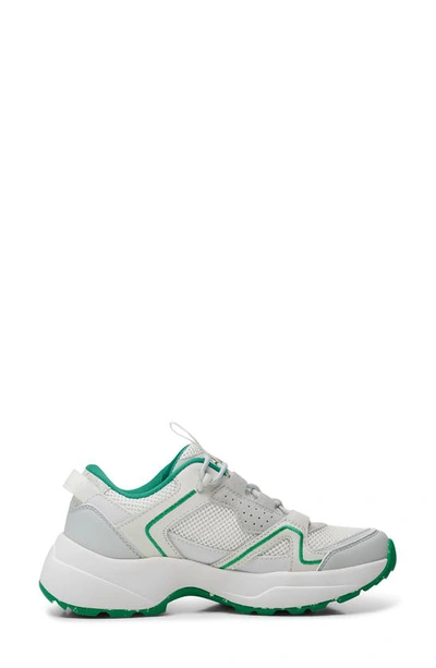 Shop Woden Sif Reflective Sneaker In White/ Basil