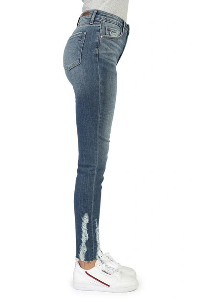 Shop Articles Of Society Rene Distressed High Waist Raw Hem Skinny Jeans In George Town