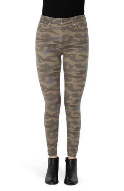 Shop Articles Of Society Heather Camo High Waist Skinny Jeans In Eagle River