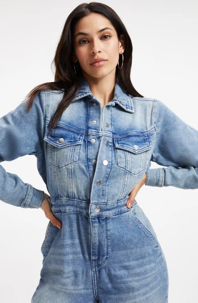 Good American Good Waist Distressed Faded High-rise Skinny Jeans In Indigo301