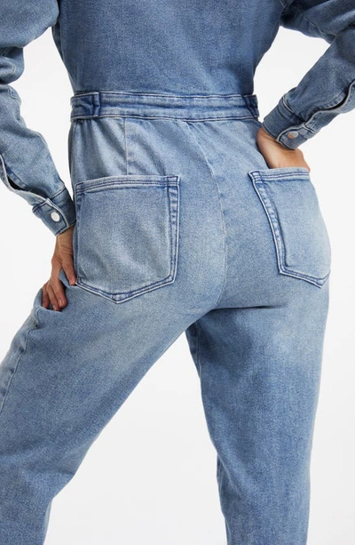 Good American Good Waist Distressed Faded High-rise Skinny Jeans In Indigo301
