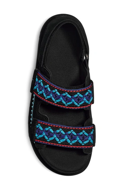 Shop Ugg Goldenstar Heritage Braided Slingback Platform Sandal In Black