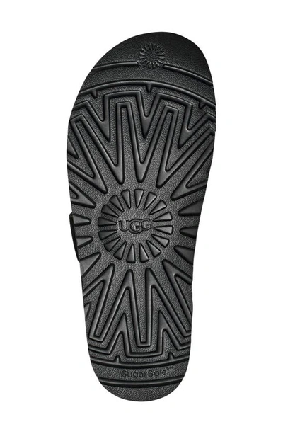 Shop Ugg Goldenstar Heritage Braided Slingback Platform Sandal In Black