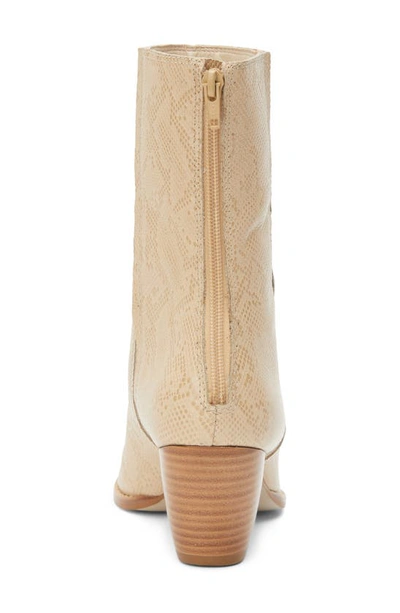 Shop Matisse Annabelle Pointed Toe Western Boot In Natural Snake