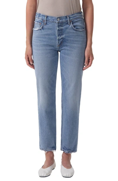 Shop Agolde Kye Ankle Straight Leg Organic Cotton Jeans In Foreseen