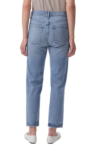 Shop Agolde Kye Ankle Straight Leg Organic Cotton Jeans In Foreseen