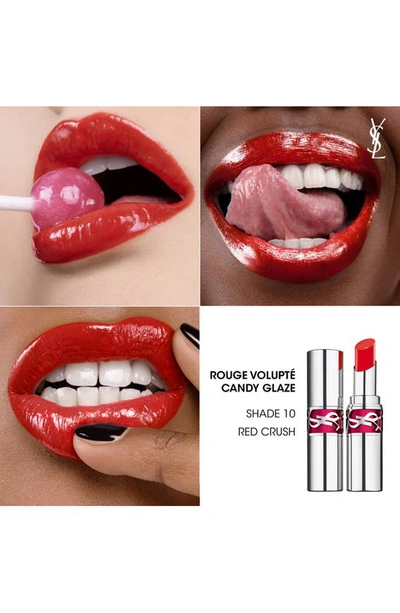 Shop Saint Laurent Candy Glaze Lip Gloss Stick In 10 Red Crush