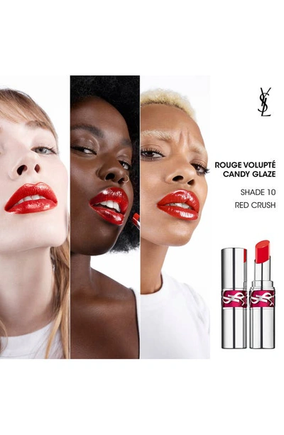 Shop Saint Laurent Candy Glaze Lip Gloss Stick In 10 Red Crush