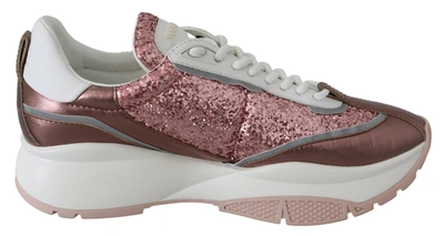 Shop Jimmy Choo Candyfloss Glitter Sneaker Women's Euphoria In Pink