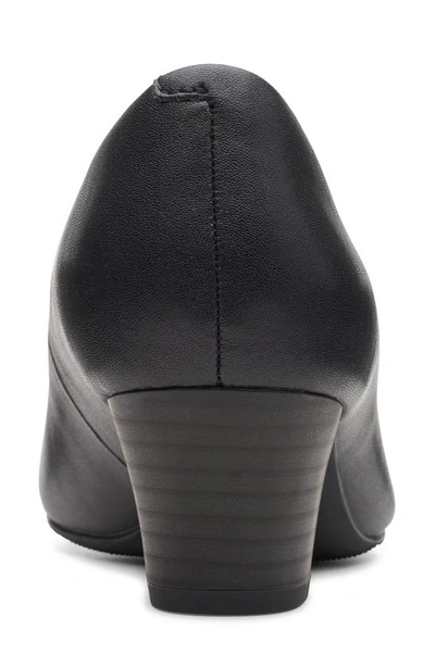 Shop Clarks ® Teresa Block Heel Pump In Black Leather