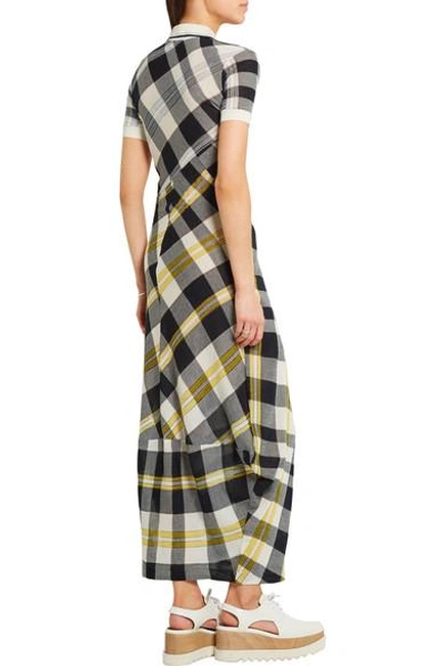 Shop Stella Mccartney Checked Knitted Cotton Maxi Dress