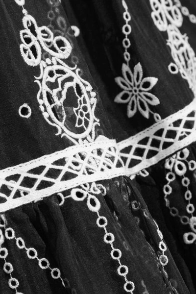 Shop Erdem Deborah Embroidered Silk-organza Gown