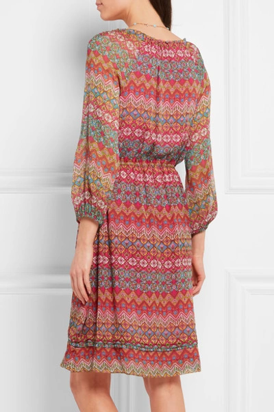 Shop Diane Von Furstenberg Parry Printed Silk-chiffon Dress