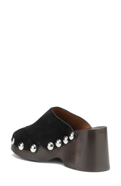 Shop Ganni Retro Platform Sandal In Black