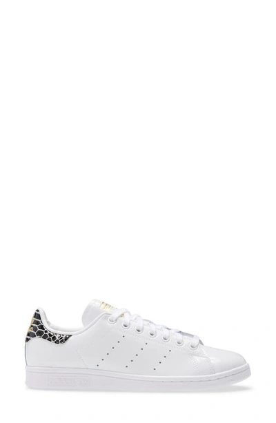 Shop Adidas Originals Stan Smith Sneaker In White/ Black/ Gold