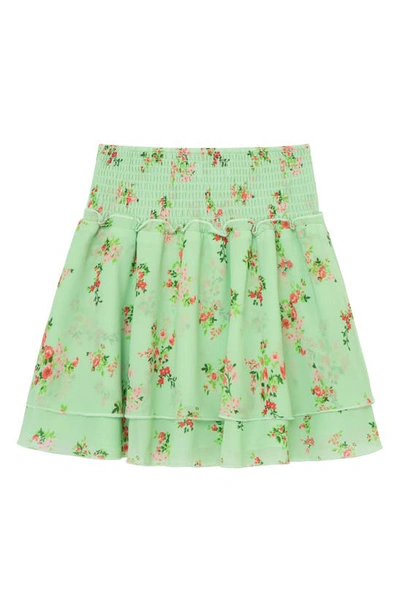 Peek Aren't You Curious Kids' Pixie Floral Print Smocked Tiered Skirt In Print