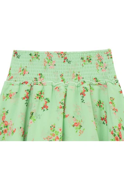 Peek Aren't You Curious Kids' Pixie Floral Print Smocked Tiered Skirt In Print