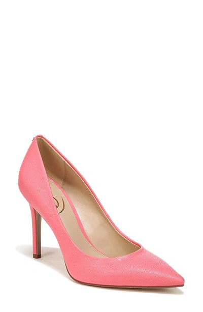 Shop Sam Edelman Hazel Pointed Toe Pump In Calypso Coral Se