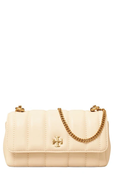 Shop Tory Burch Mini Kira Flap Convertible Quilted Leather Shoulder Bag In Brie