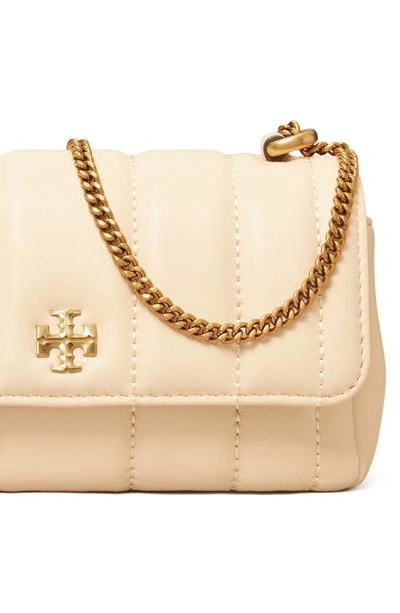 Shop Tory Burch Mini Kira Flap Convertible Quilted Leather Shoulder Bag In Brie