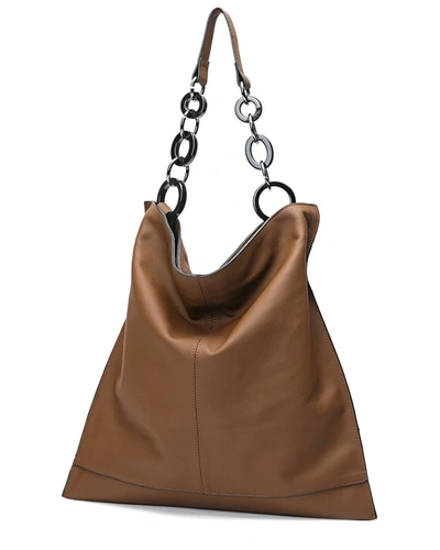 Shop Tiffany & Fred Leather Shoulder Bag In Brown