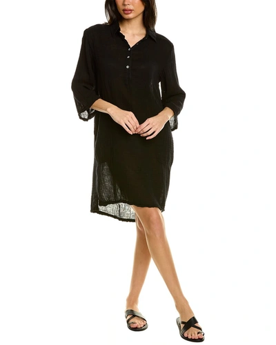 Shop Michael Stars Cecily Popover Collar Dress In Black
