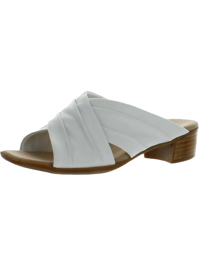 Shop Munro Womens Slip On Mule Slide Sandals In White