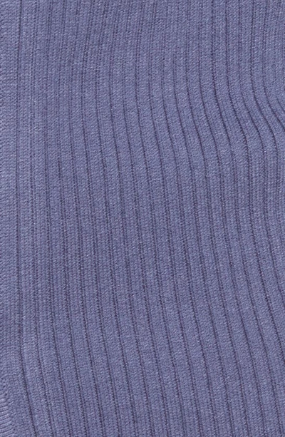 Open Edit Shrunken Zip Detail Cardigan In Blue Shadow