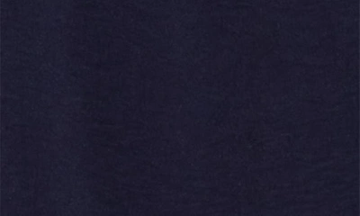 Shop Pleione Crinkle Ruffle Sleeve Camp Shirt In Navy