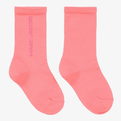 Shop Marc Jacobs Pink Logo Socks