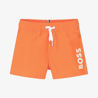 newness strategi ide Hugo Boss Baby Boys Orange Logo Swim Shorts | ModeSens